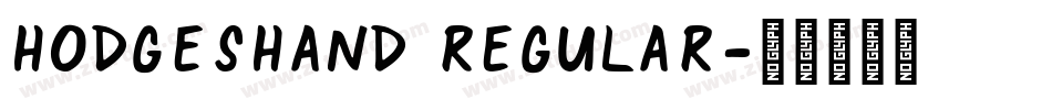 HodgesHand Regular字体转换